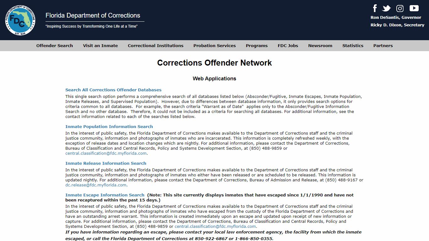 Florida Department of Corrections